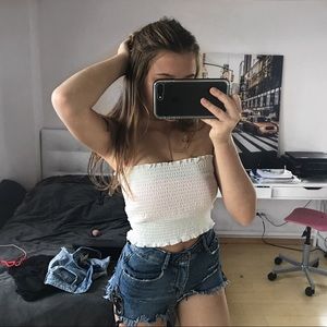 zara denim shorts